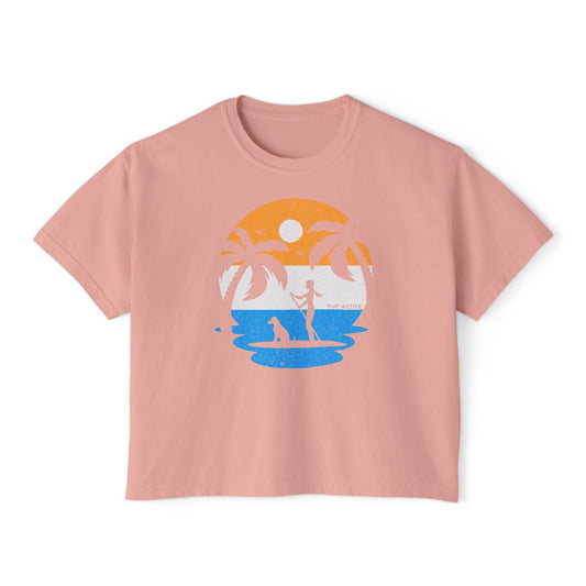 PUP ACTIVE - Sunset Paddle Crop Tee