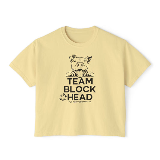 PUP ACTIVE - Team Block-head Crop Tee