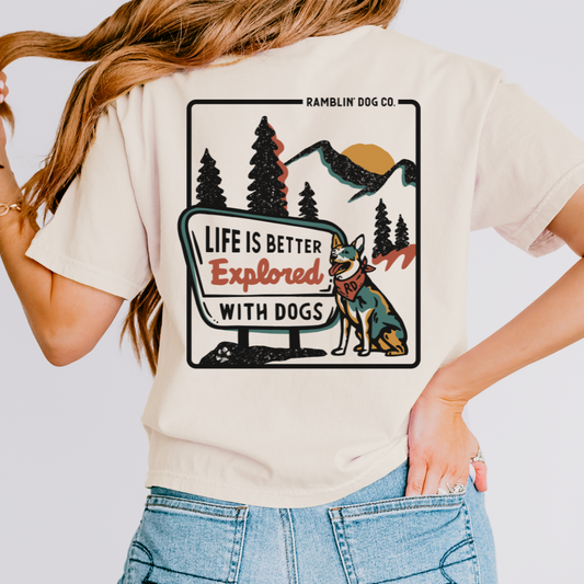 Explore with Dogs - Crop Tee