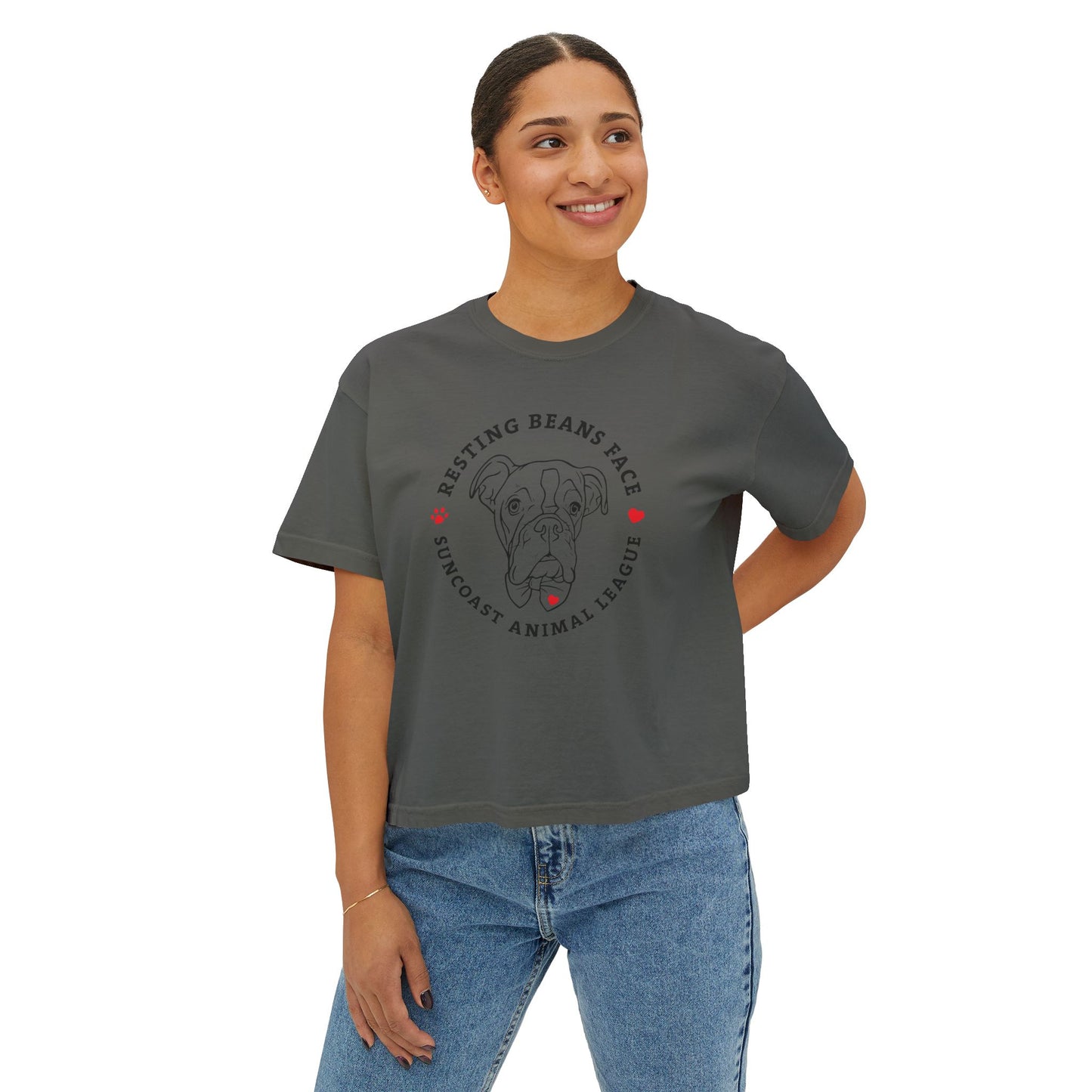 Resting Beans Face - Crop Tee