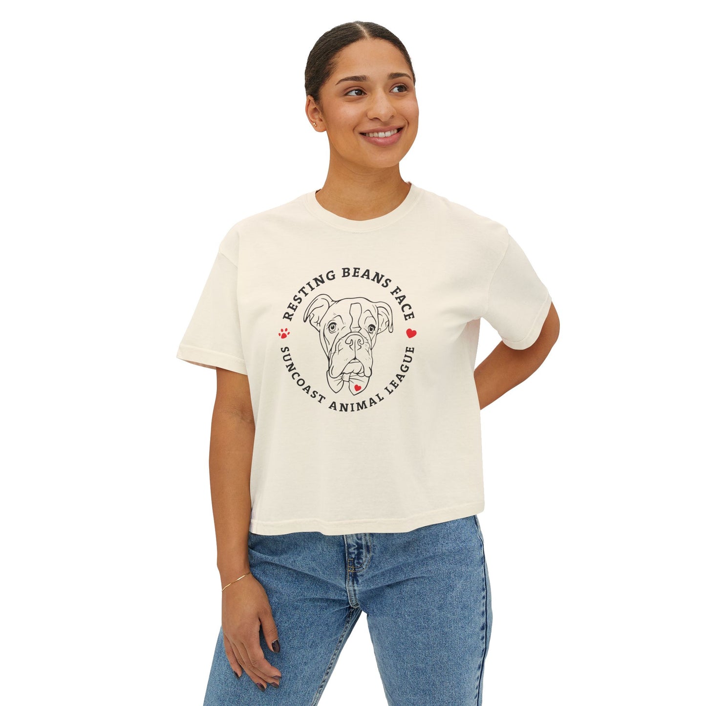 Resting Beans Face - Crop Tee