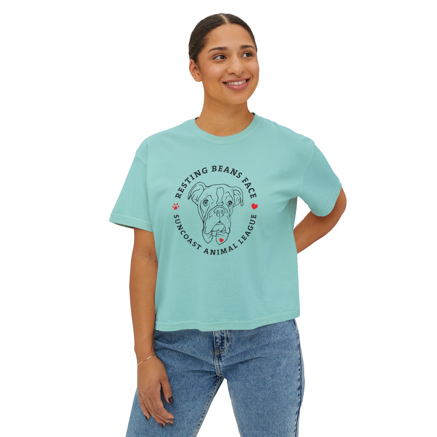 Resting Beans Face - Crop Tee